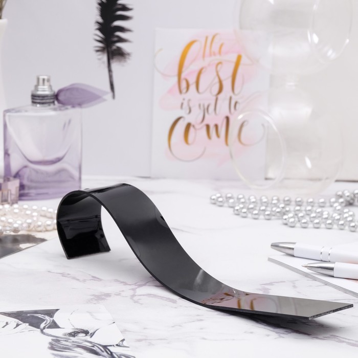 Подставка под браслеты, часы, цепочки, 4*29*5, горка, глянец, цвет чёрный