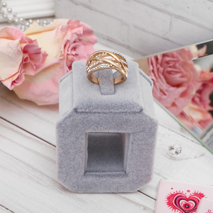 Подставка под кольца 23*3.5*6.5, в виде букв, LOVE, цвет серый