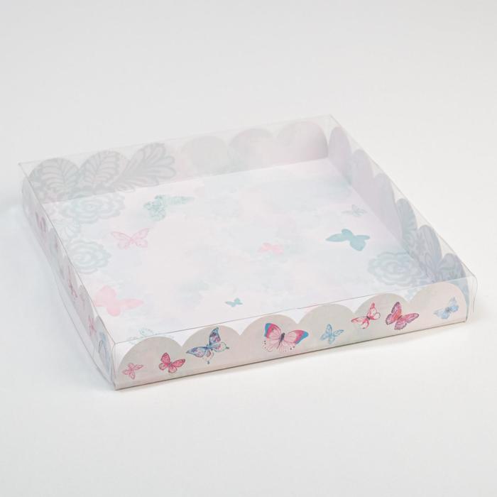 Коробочка для печенья с PVC крышкой «Наслаждайся моментом», 21 х 21 х 3 см