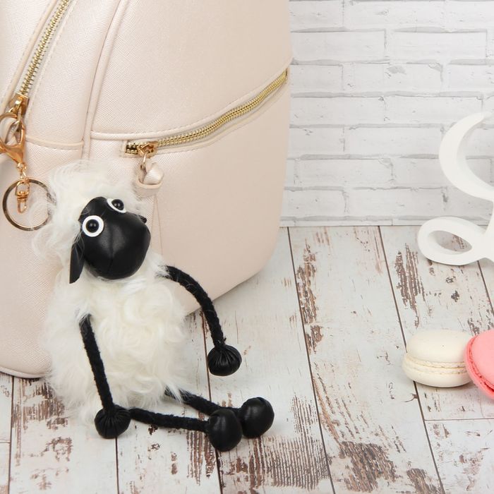 Брелок пушистик "Овечка" МИКС 21х7х7 см