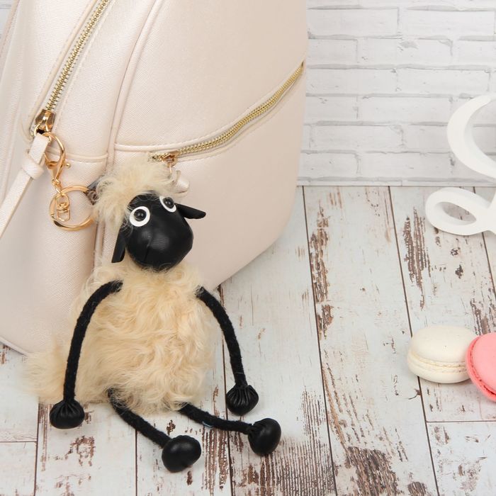 Брелок пушистик "Овечка" МИКС 21х7х7 см