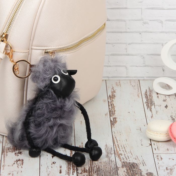 Брелок пушистик "Овечка" МИКС 21х7х7 см