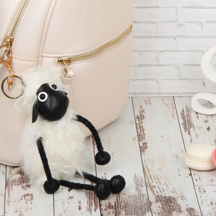 Брелок пушистик "Овечка" МИКС 21х7х7 см