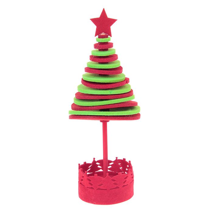 Сувенир из фетра "Ёлочка", круглая, средняя