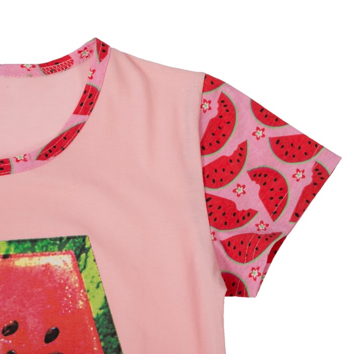 Пижама женская (футболка, шорты) ПК108 МИКС, размер 42