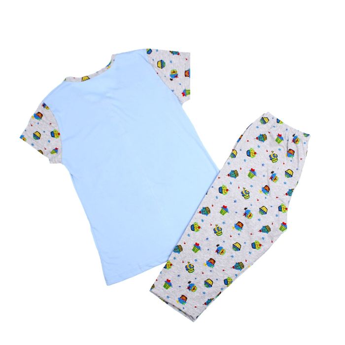 Пижама женская (футболка, бриджи) ПК138 МИКС, размер 50