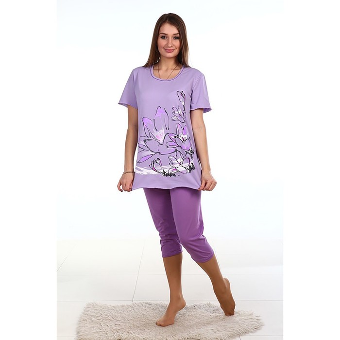 Костюм женский (туника, бриджи) ПК174 МИКС, размер 52