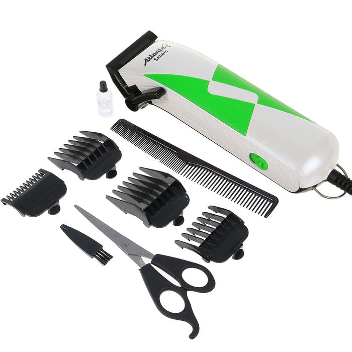 Машинка для стрижки Atlanta ATH-6885, 4 насадки, 9 Вт, 230 В зеленая