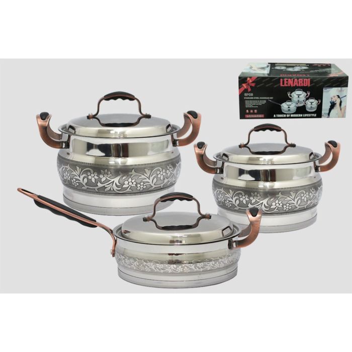 Набор посуды, 6 предметов, нержавеющая сталь