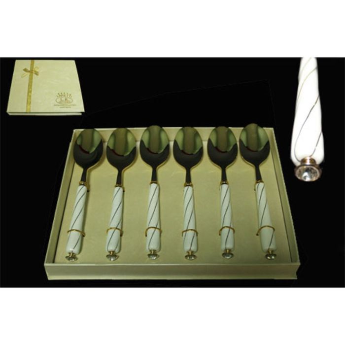 Набор из 6 ложек Kristal de lux, в подарочной упаковке