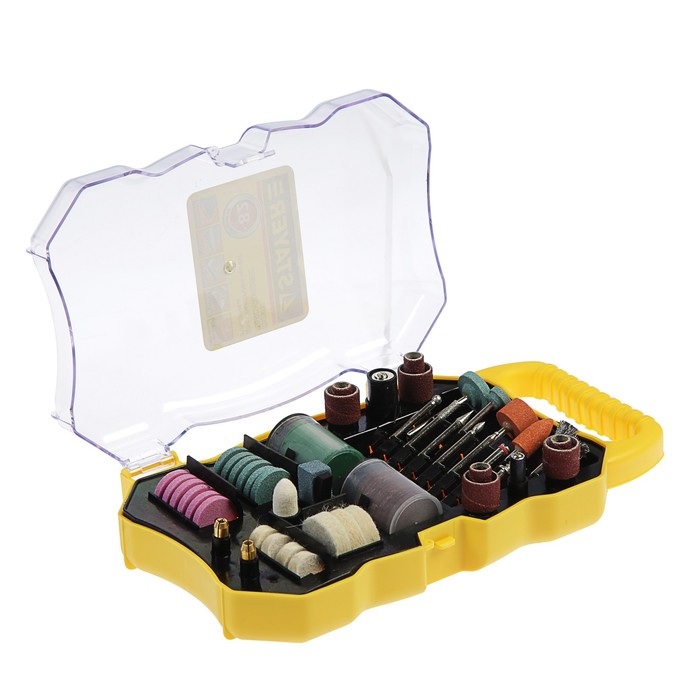 Набор мини-насадок STAYER Master, для гравировальных машин, 82 предмета, пластиковый кейс