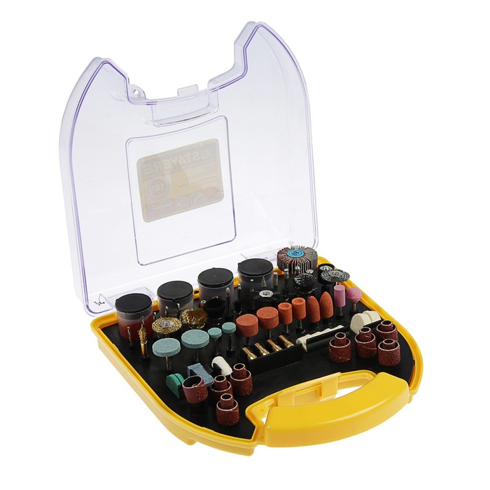 Набор мини-насадок STAYER Master, для гравировальных машин, 186 предметов, пластиковый кейс