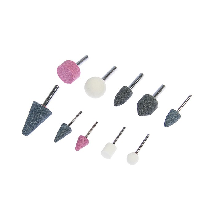 Набор насадок ЗУБР "МАСТЕР", абразивные, для гравера и дрели, хвостовик, d=3.2 мм/6 мм
