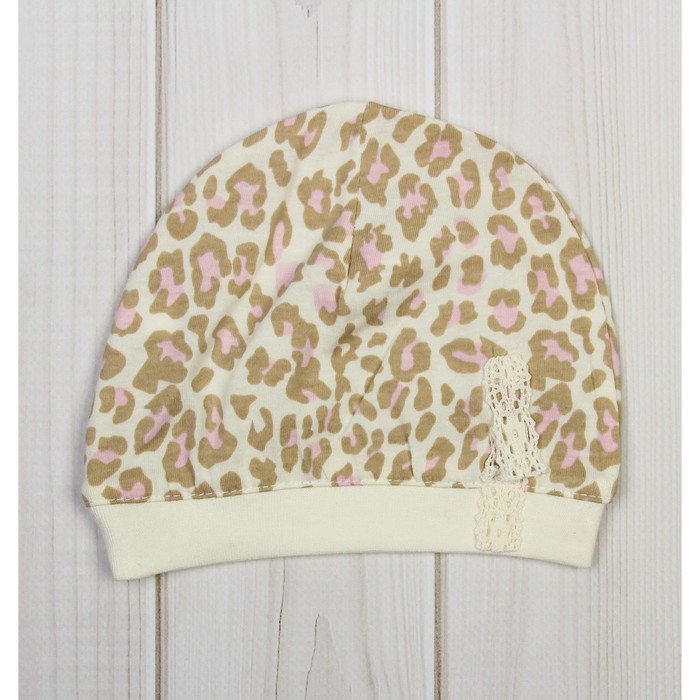 Комбинезон с шапочкой "Лео", рост 68-74 см, цвет бежевый/розовый ВВТ-К 613_М