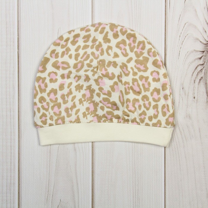 Комбинезон с шапочкой "Лео", рост 68-74 см, цвет бежевый/розовый ВВТ-К 613_М