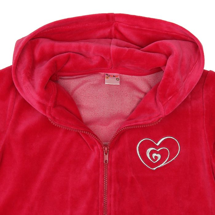 Комплект для девочки (толстовка, брюки), рост 98-104 см, цвет малиновый