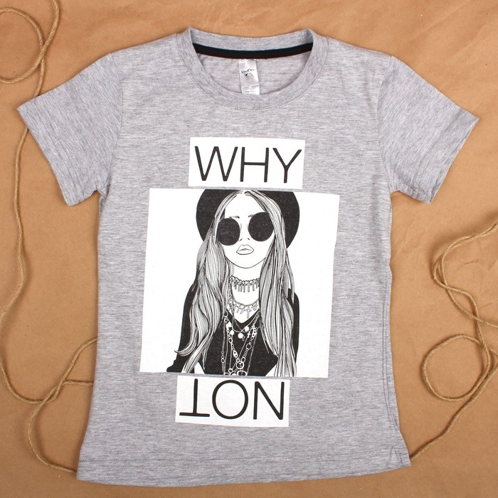 Футболка для девочки, рост 128 см, цвет черный G614050002-171