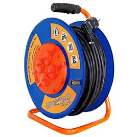 

Удлинитель морозостойкий на катушке Glanzen, 4 розетки, 50 м, 16 А, IP44, КГ 3х1,5