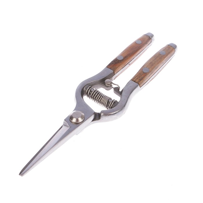 Ножницы садовые, 8" (20 см), деревянные ручки