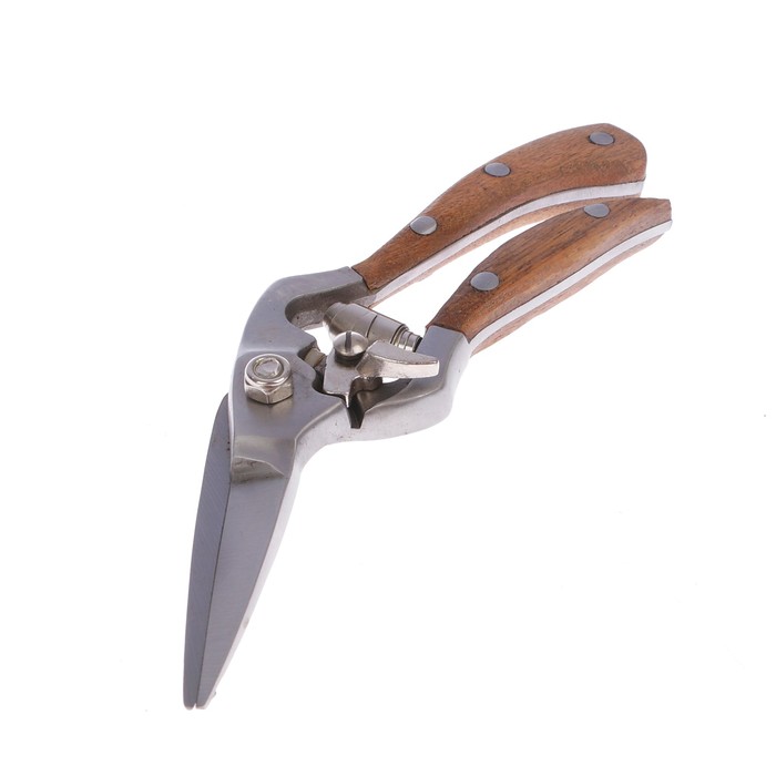 Ножницы садовые, 8" (20 см), деревянные ручки