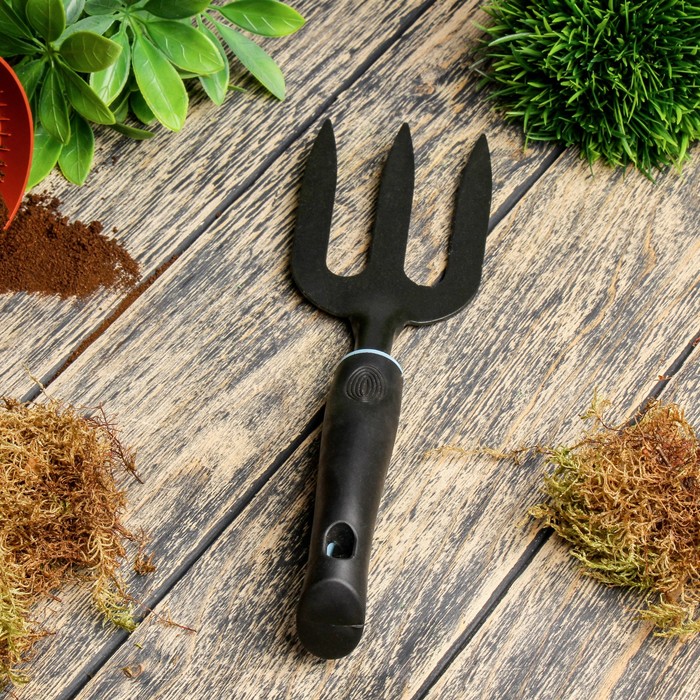 Вилка посадочная, длина 28 см, прорезиненная ручка