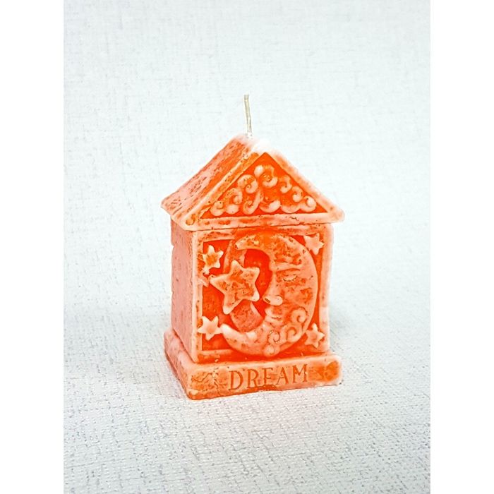 Свеча "Ручная работа" DREAM "Месяц и звёзды" 8,5*5,5*4,3 оранжевый