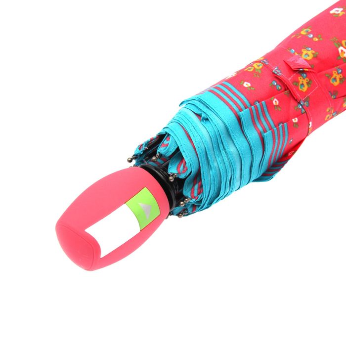 Зонт полуавтоматический "Цветочки", R=55см, цвет розовый