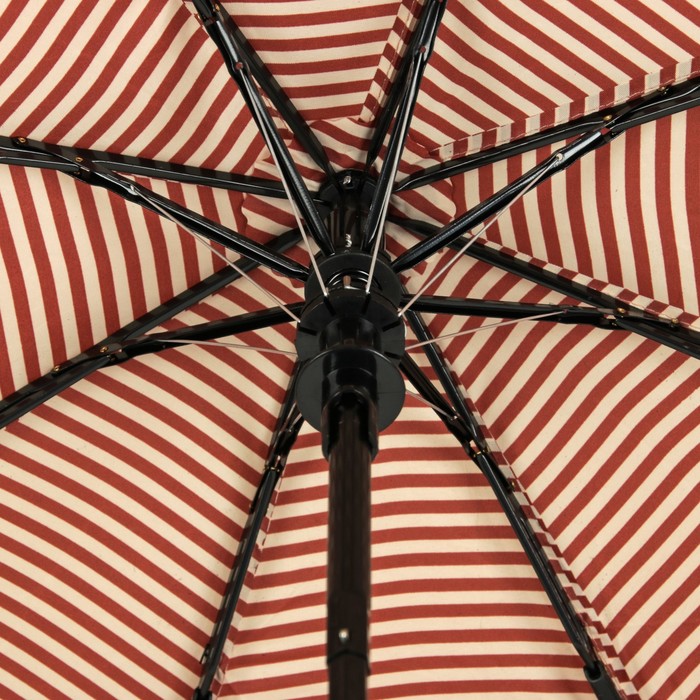 Зонт полуавтоматический "Полоска", R=55см, цвет бежево-коричневый
