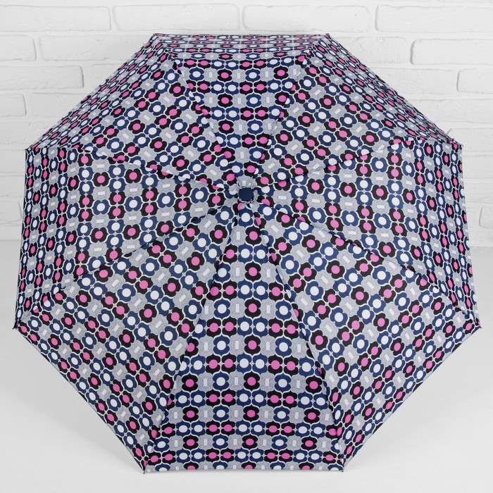 Зонт полуавтоматический "Восток", R=55см, цвет синий/розовый