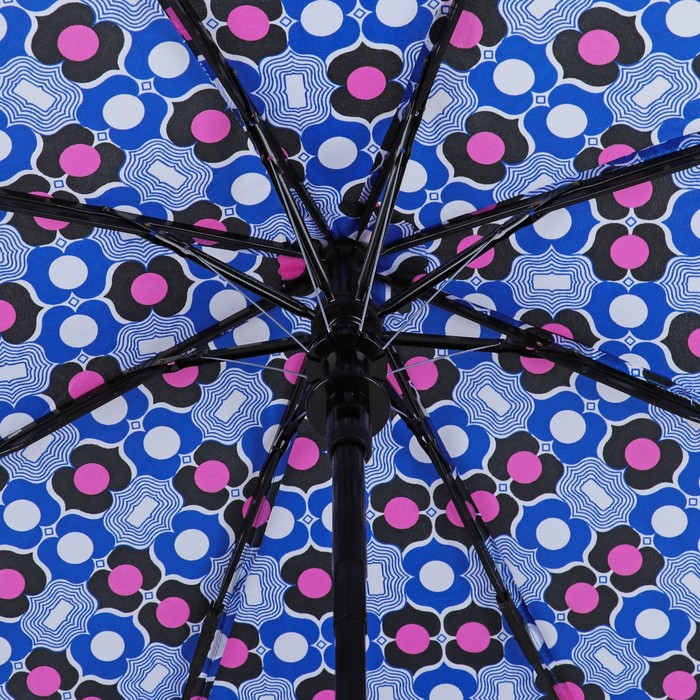 Зонт полуавтоматический "Восток", R=55см, цвет голубой/розовый