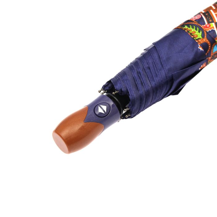 Зонт автоматический "Цветочное ассорти", R=55см, цвет фиолетовый/коричневый