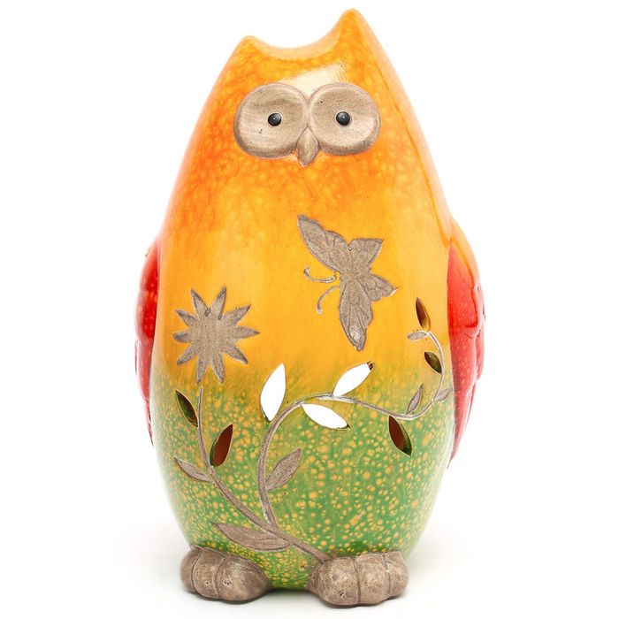 Садовая фигура "Сова", декор бабочка