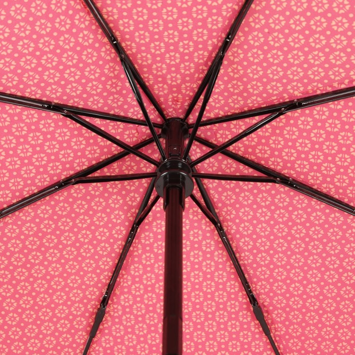 Зонт автоматический "Цветы", R=55см, цвет малиновый