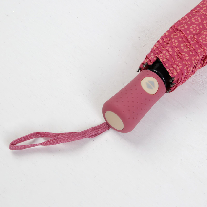 Зонт автоматический "Цветы", R=55см, цвет малиновый