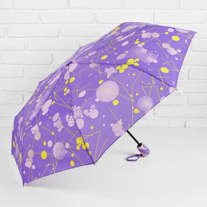 Зонт автоматический "Вселенная", R=55см, цвет фиолетовый