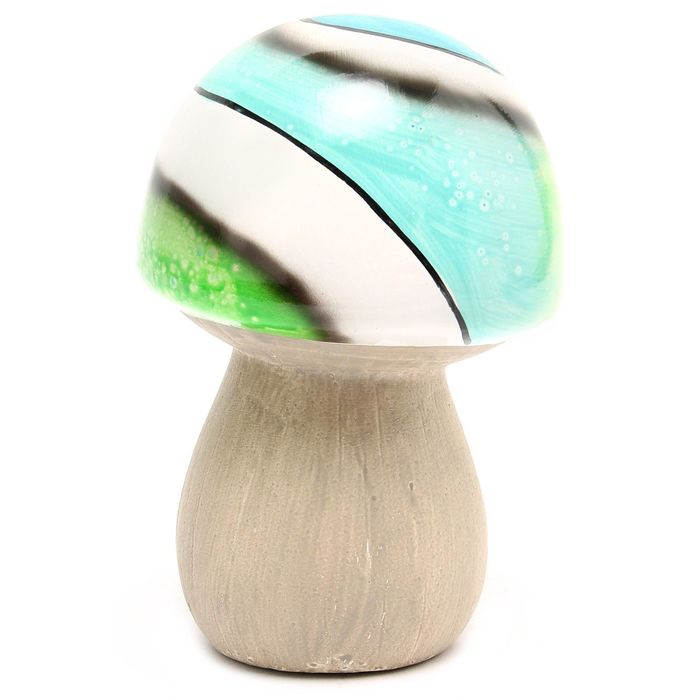 Садовая фигура "Гриб", цвет голубой, зеленый