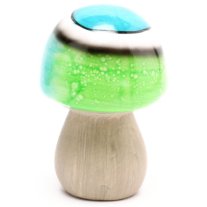 Садовая фигура "Гриб", цвет голубой, зеленый