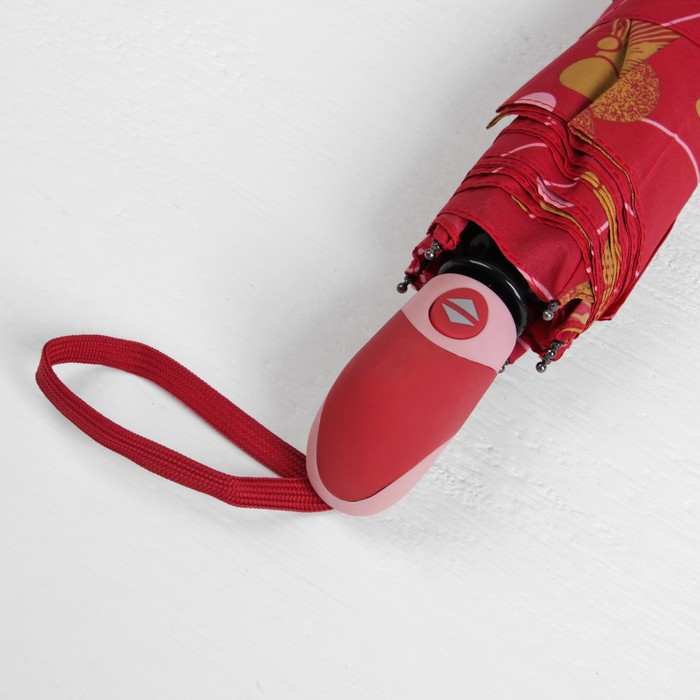 Зонт автоматический "Вселенная", R=55см, цвет красный