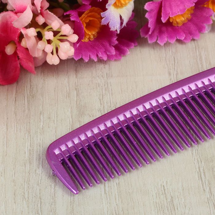 Расчёска с ручкой, цвет перламутровый МИКС