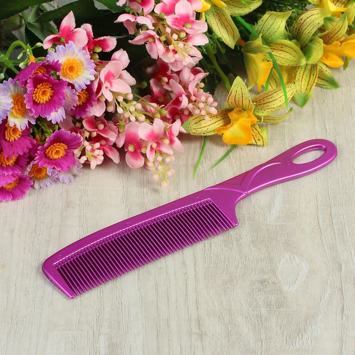 Расчёска с ручкой, цвет перламутровый МИКС