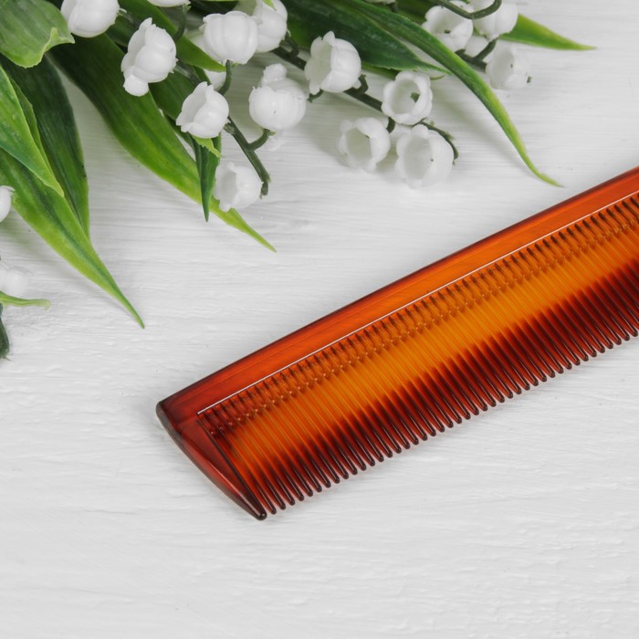 Расчёска с хвостиком, цвет янтарный