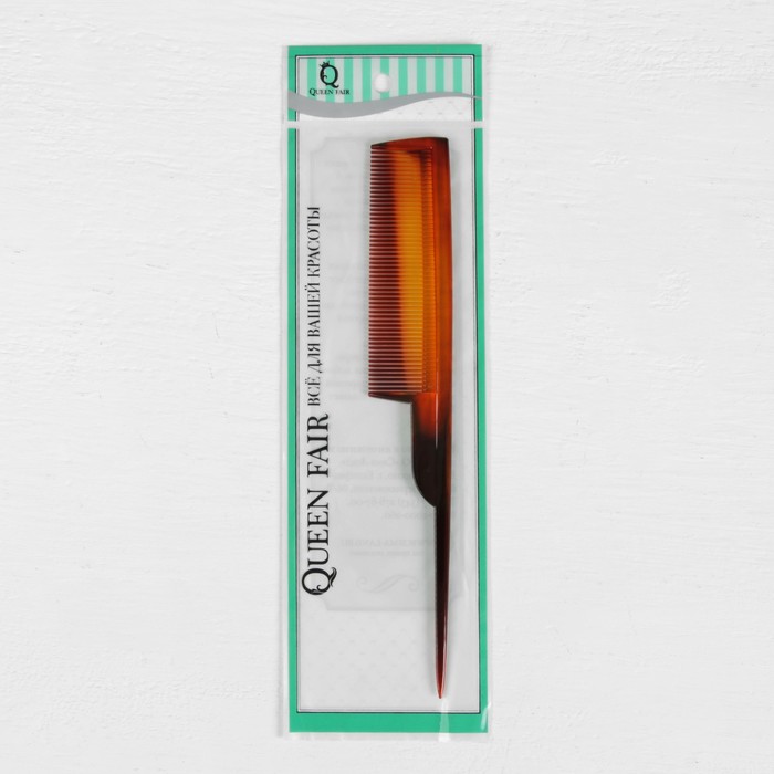 Расчёска с хвостиком, цвет янтарный