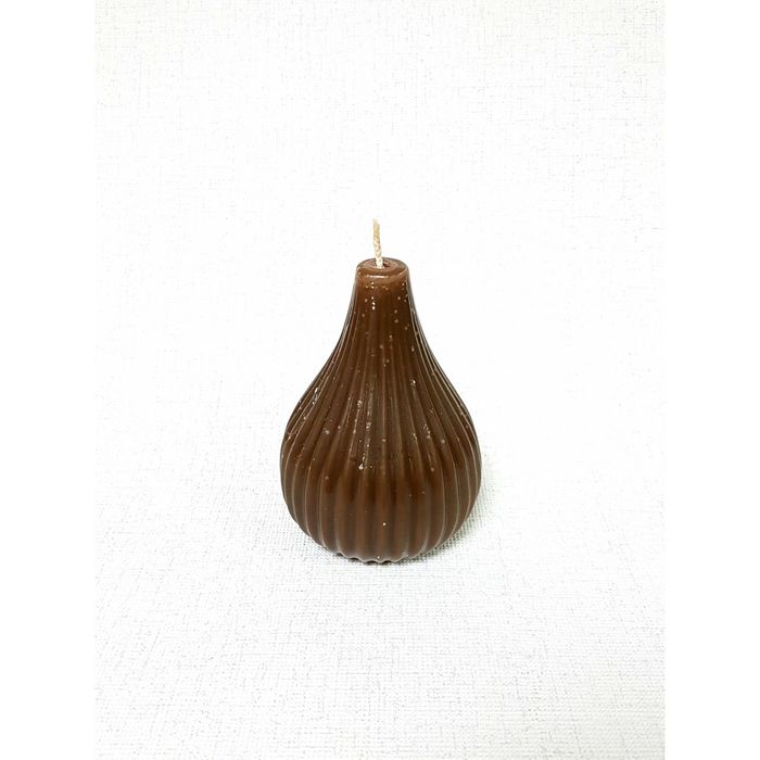 Свеча "Ручная работа" Интерьерная "Луковица" 100*130 Коричневая