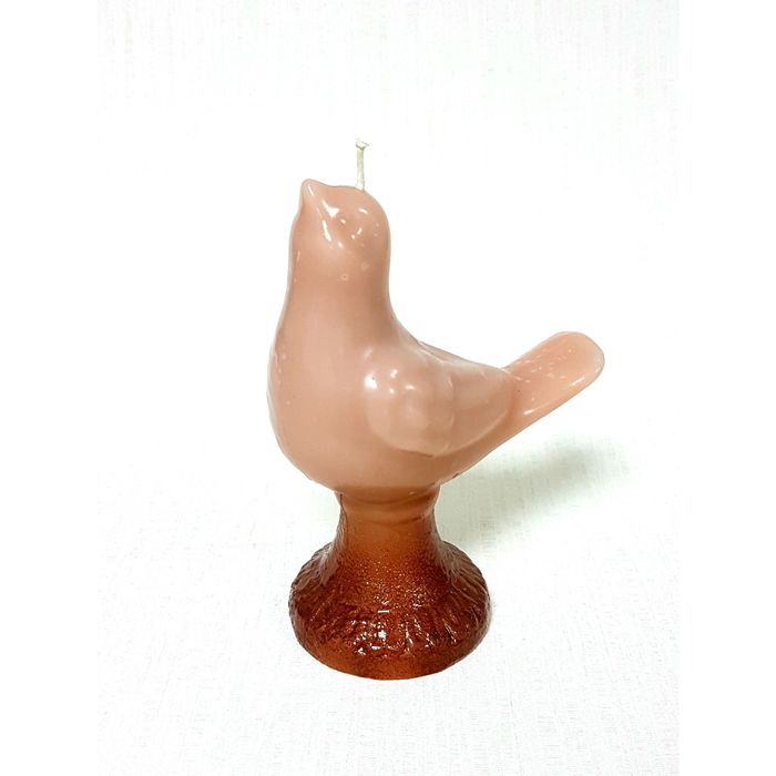 Свеча "Ручная работа" Соловей 160*120*75 Бежевая