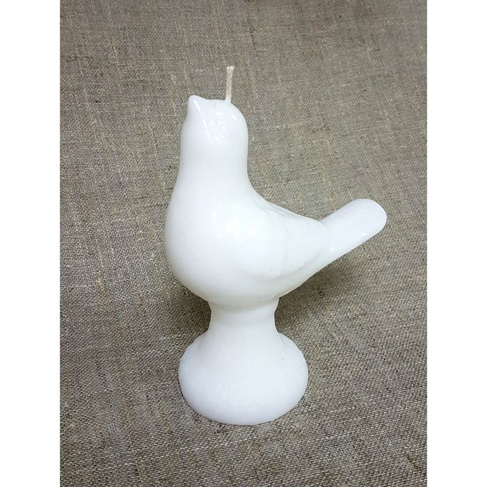 Свеча "Ручная работа" Соловей 160*120*75 Белая