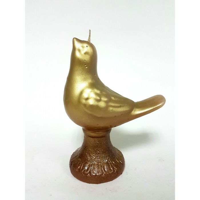 Свеча "Ручная работа" Соловей 160*120*75 Золотая