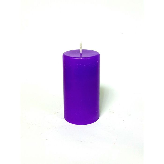 Свеча "Ручная работа" цилиндр 60*100 фиолетовый