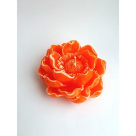 

Свеча "Ручная работа" Магнолия оранжевая с белым 9*4