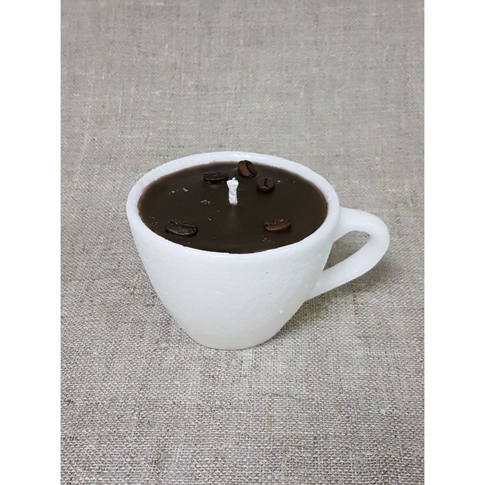 Свеча "Ручная работа" "Кружка" 6,5*9 белая