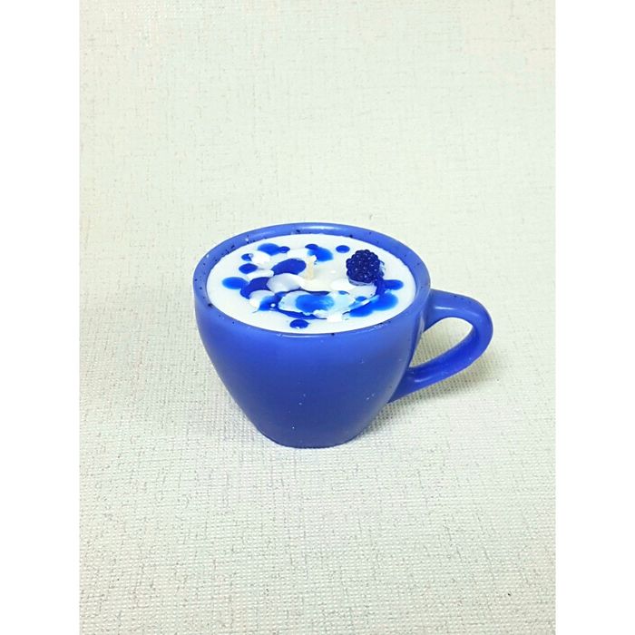 Свеча "Ручная работа" "Кружка" 6,5*9 синяя